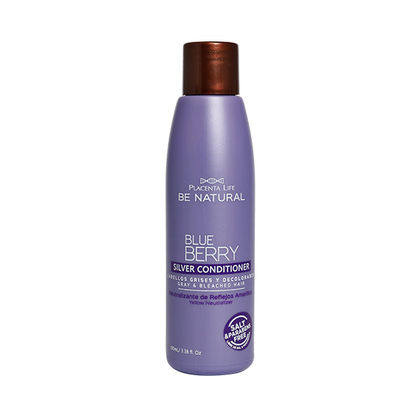 Acondicionador Matizante Placent Life Blue Berry Silver | 100ml | Neutraliza tonos amarillos | ideal para cabello rubio | con canas o decolorado