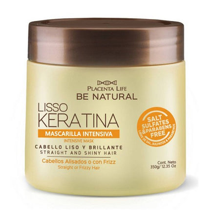 Mascarilla Liso Keratina 350 ml | Placenta Life | Alisa, repara y controla el frizz con keratina hidrolizada