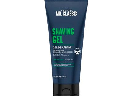 Gel para Afeitar Mr. Classic Placent Life | 200ml | Afeitado preciso y suave para piel sensible