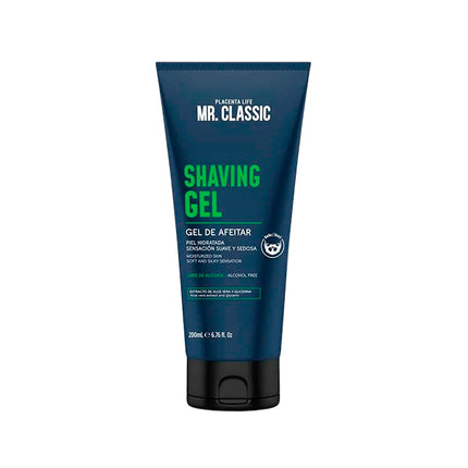 Gel para Afeitar Mr. Classic Placent Life | 200ml | Afeitado preciso y suave para piel sensible