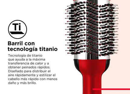 Cepillo Secador Revlon One-Step Volumizer Titanium Rojo | Para dar volumen y brillo con tecnología avanzada