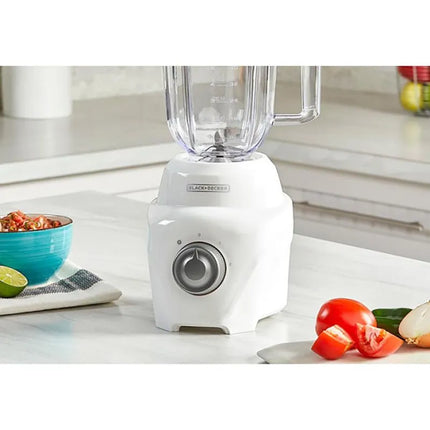 Licuadora Black+Decker Ice Crush BL0876‑0WDLA | 700 W | 2 Velocidades + Pulso | Jarra Vidrio 1.25 L | Acero Inoxidable | Blanca