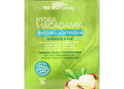 Mascarilla Hidratante Macadamia 35g Placent Life | Para nutrir y suavizar el cabello seco o dañado