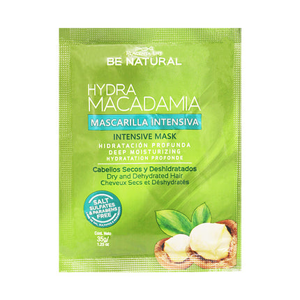 Mascarilla Hidratante Macadamia 35g Placent Life | Para nutrir y suavizar el cabello seco o dañado