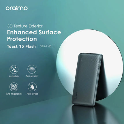 Power Bank Oraimo Toast 15 Flash | 10000mAh | 15W | 3 Puertos | OPB-1100D