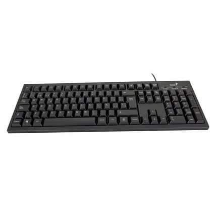 Teclado Genius KB-7100X | Alámbrico USB | Membrana | Español | Diseño compacto | Color Negro