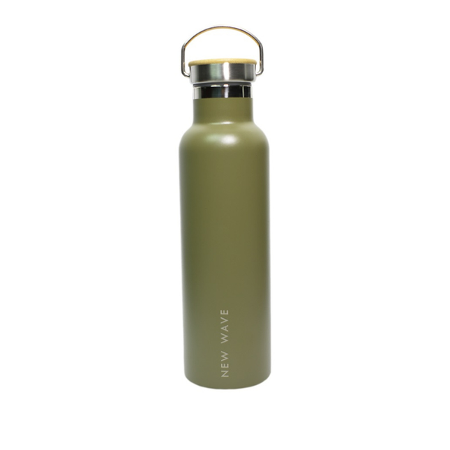 Botella New Wave Water Bottle 20oz con tapa rosca lateral derecho