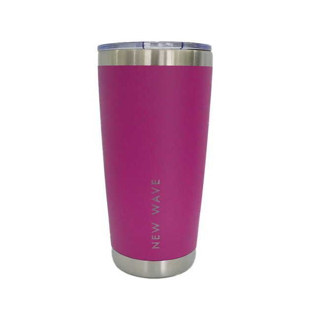 Detalle superior tapa y borde del vaso termo New Wave 20oz