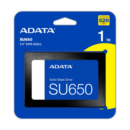 SSD Interno ADATA Ultimate SU650 | 2TB | 2.5” | SATA III 6Gb/s | 3D NAND | 520MB/s Lectura | 450MB/s Escritura
