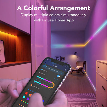 Luces Govee H612A Basic | Wi-Fi + Bluetooth | RGBIC | Revestimiento Protector | 5 Metros