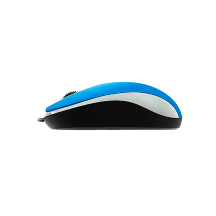Mouse Genius RS2 DX-110 | Alámbrico USB | Sensor óptico 1000 DPI | Diseño ambidiestro | Color Celeste