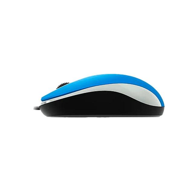 Mouse Genius RS2 DX-110 | Alámbrico USB | Sensor óptico 1000 DPI | Diseño ambidiestro | Color Celeste