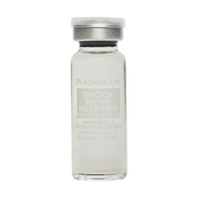 Ampolla Shock Hidronutritiva 15ml Placent Life | Para hidratar y nutrir profundamente el cabello seco o dañado