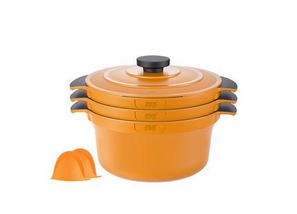 Set de Ollas Winning Star ST-5216, Aluminio, 4 Piezas