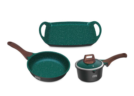 Set de Ollas Winning Star ST-5214, Aluminio, 4 Piezas