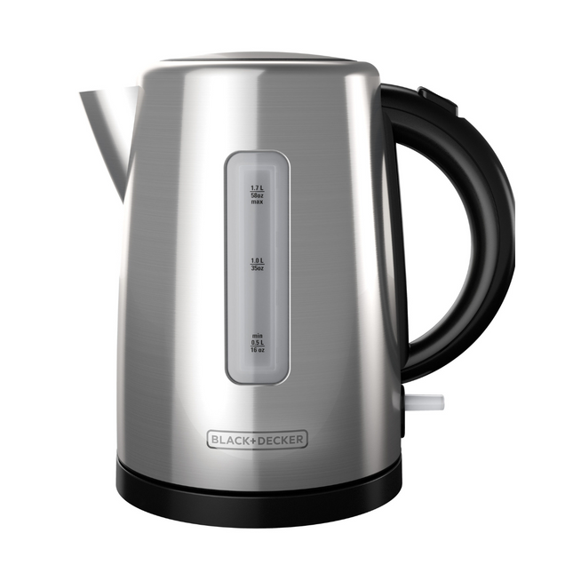 Hervidor Eléctrico Black+Decker KE2000SD | 1.7 L | 1500 W | Inalámbrico 360° | Acero Inoxidable