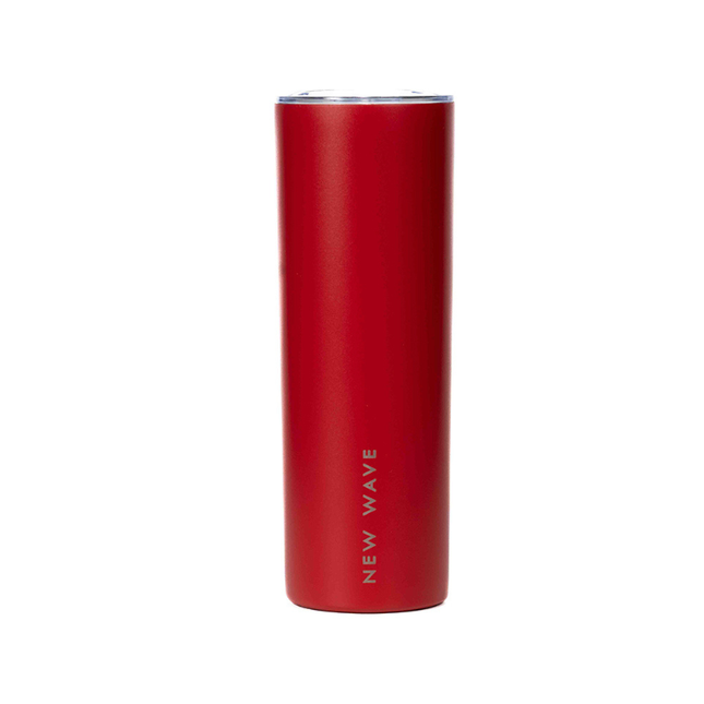 New Wave Skinny Tumbler acero inoxidable mostrando tecnología doble pared lateral