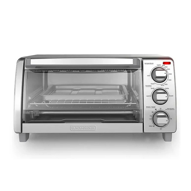 Horno Tostador Black+Decker TO1745SSG‑LA | 30 L / 4 Rebanadas | 1150 W | Convección Natural | 4 Funciones | Acero Inoxidable
