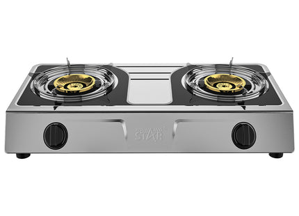 Winning Star cocina de gas 2 quemadores gris, ST-9654