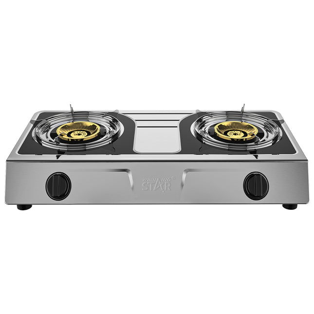 Winning Star cocina de gas 2 quemadores gris, ST-9654