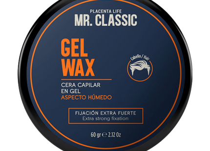 Gel Fijador Mr. Classic Wax Placent Life | 60g | Fijación flexible con acabado natural para estilos definidos