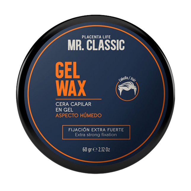 Gel Fijador Mr. Classic Wax Placent Life | 60g | Fijación flexible con acabado natural para estilos definidos