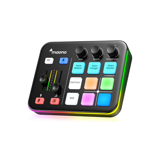 Interfaz de Audio Maono G1 NEO | USB-C | XLR | Phantom 48V | Bluetooth 5.0 | RGB