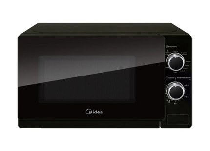 Microondas Midea 0.7 Pies Cúbicos MMDP07S2BM | 700W | Control Mecánico | Temporizador 35 min | Negro