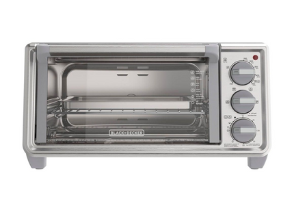 Horno Tostador Black+Decker TO4130‑1SDLA | 30 L (4 rebanadas) | 1150 W | 5 Funciones | Convección Natural Eventoast™ | Inox