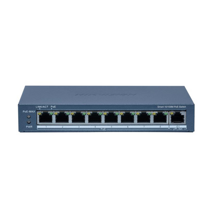 Switch Administrable Hikvision DS-3E1309P-EI/M | 9 Puertos | 8 PoE | 1 SFP | 250W