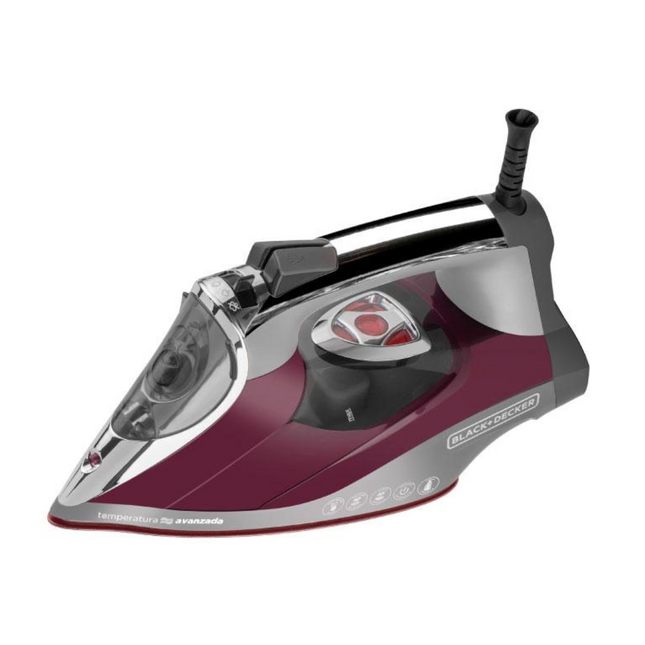 Plancha de Vapor Black+Decker D3501 One Temp | 1200 W | Suela CeramicGlide™ | Golpe de Vapor | Tanque 350 ml