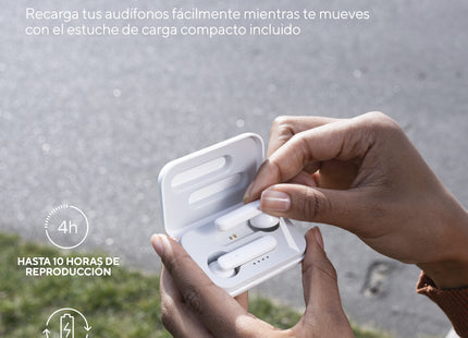 Audífonos Trust BT Control Táctil Blanco detalle controles táctiles