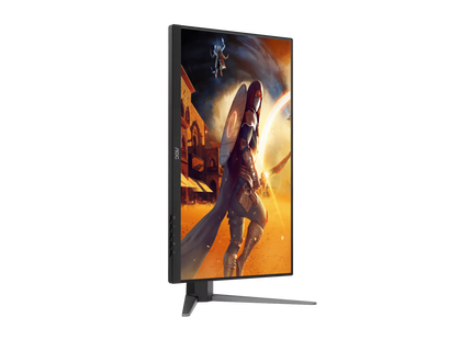 Detalle de la base y soporte del monitor gaming AOC 27G4H con sistema de ajuste de altura