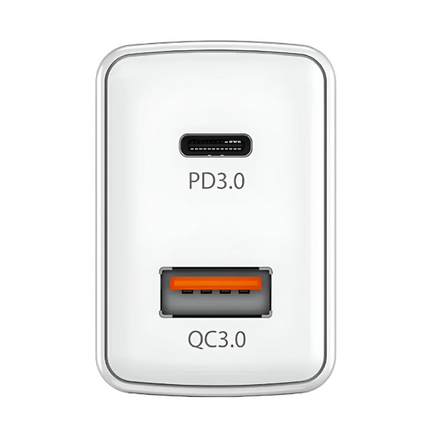 Cargador de Pared Genius PD-20ACP | USB-C Power Delivery | 20W | Carga Rápida | Blanco
