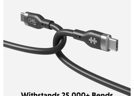 Targus HyperJuice cable negro - infografía de durabilidad reforzada
