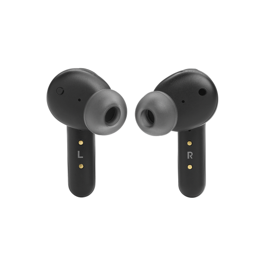 Vista lateral de los audífonos JBL Quantum TWS mostrando el diseño ergonómico