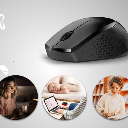 Mouse Genius RS2 NX-8000S | Inalámbrico con receptor USB | Sensor óptico 1200 DPI | Diseño compacto | Color Negro