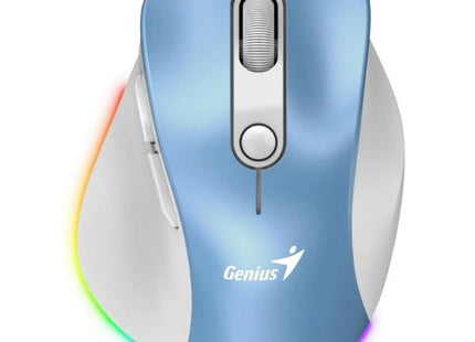 Genius mouse inalámbrico celeste RGB, Ergo 9000S Pro