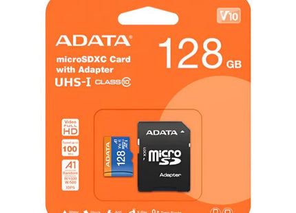 Memoria Micro SD ADATA AUSDX128GUICL10A1-RA1 | 128GB | Clase 10 | A1 | UHS-I