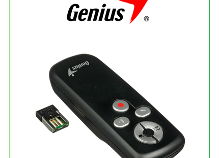 Presentador Genius Media Pointer 100 | Inalámbrico | USB | Alcance 10m | Con puntero láser