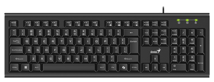 Teclado Genius SlimStar Q200 | Membrana | Alámbrico USB | Español | Color Negro