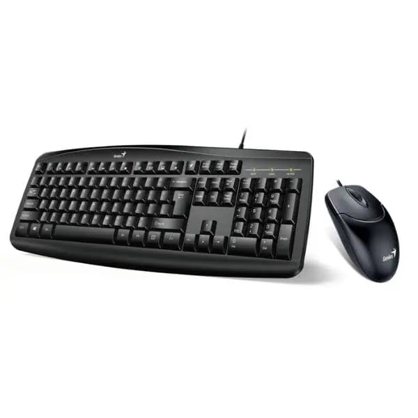 Teclado y Mouse Genius KM-200 | Alámbrico | Español | USB | Diseño Ergonómico | Plug & Play