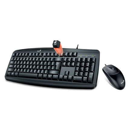 Teclado y Mouse Genius KM-200 | Alámbrico | Español | USB | Diseño Ergonómico | Plug & Play