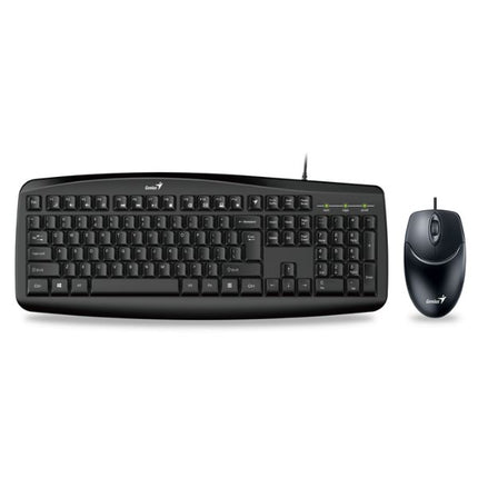 Teclado y Mouse Genius KM-200 | Alámbrico | Español | USB | Diseño Ergonómico | Plug & Play
