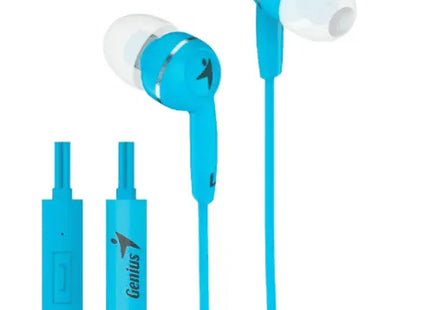 Audífono Genius HS-M320 | Alámbrico | Jack 3.5mm | Micrófono Integrado | Celeste