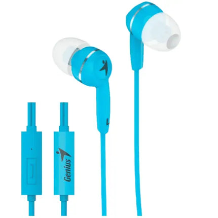 Audífono Genius HS-M320 | Alámbrico | Jack 3.5mm | Micrófono Integrado | Celeste