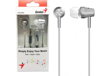 Audífono Genius HS-M360 | Alámbrico 3.5mm | Micrófono Integrado | Diseño Liviano
