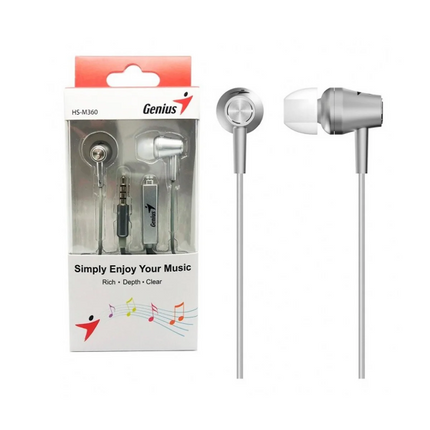 Audífono Genius HS-M360 | Alámbrico 3.5mm | Micrófono Integrado | Diseño Liviano
