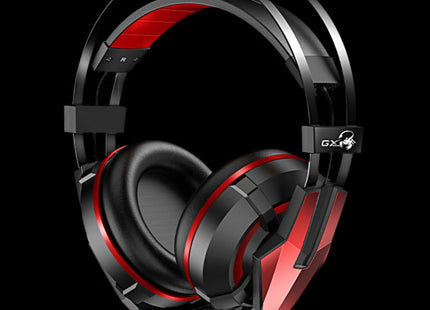 Headset Gaming Genius HS-G710V | 7.1 Surround | Vibración | USB | Micrófono con Cancelación de Ruido | Negro/Rojo