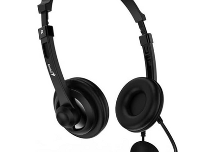 Headset Genius HS-100U | Alámbrico USB | Micrófono Ajustable | Controles en el Cable | Negro